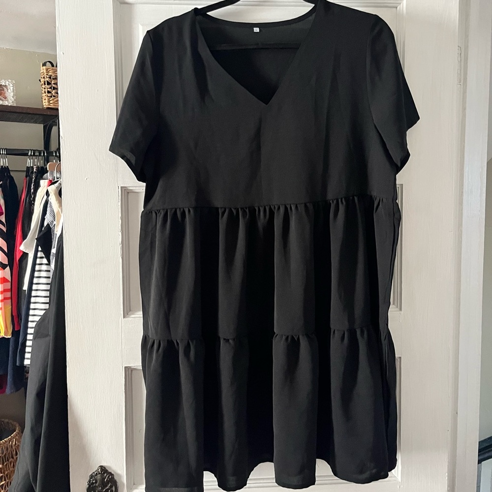 Black babydoll dress